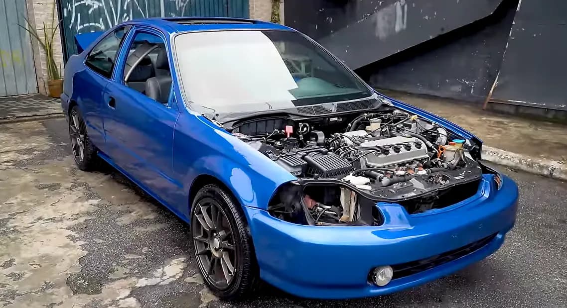 Honda Civic 4D Garage Azul - depois